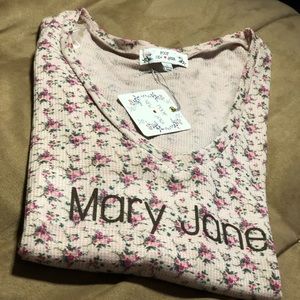 Mary Jane flower floral top size L